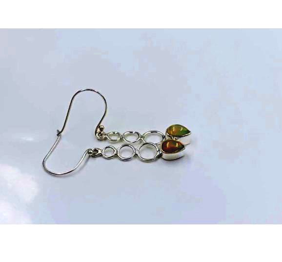 Natural Ethiopian Opal 925 Sterling Silver Handmade Earrings For Women - By Advait Craft