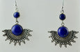 Natural Lapis Lazuli Designer Handmade Dangle Drop Earrings 925 Solid Sterling Silver - By Navyacraft