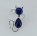 Navya Craft Lapis Lazuli 925 Solid Sterling Silver Cat Ring Size 3-14 Us - By Navyacraft