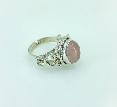 Navya Craft Rose Quartz Silver Ring 925 Solid Sterling Handmade Jewelry Size 4-13 Us - By Navyacraft