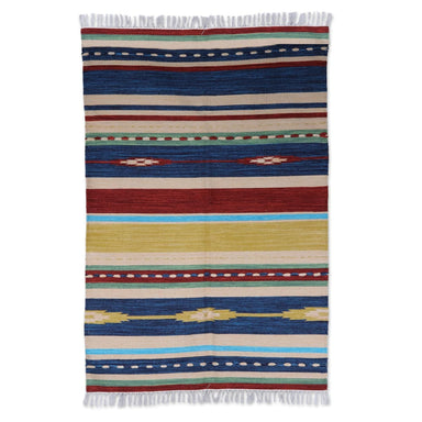 Novica Across The Universe Hand-woven Wool Area Rug (4 x 6) - By Novica