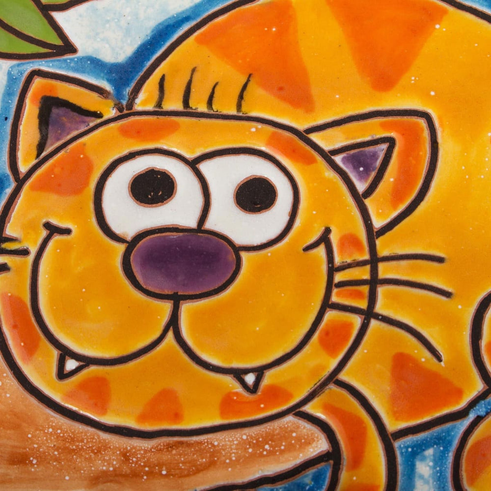 Novica Adventurous Cat Ceramic Wall Art - By Novica