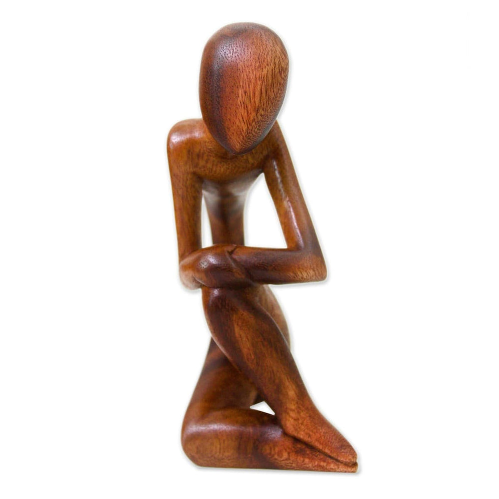 Novica Alone Wood Sculpture - By Novica