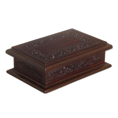 Novica Andean Details Mohena Wood And Leather Jewelry Box - By Novica