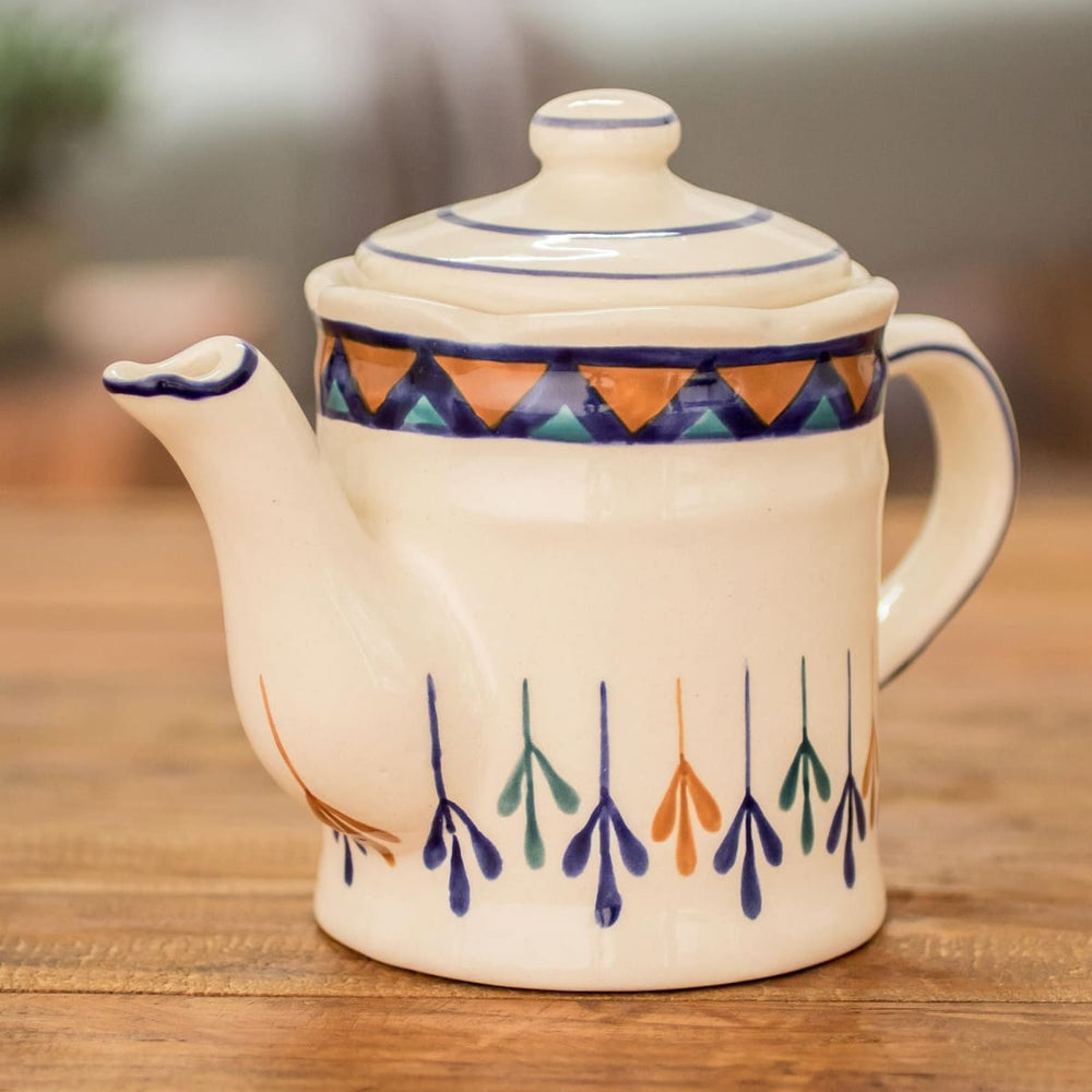 Novica Antigua Breeze Ceramic Coffeepot - By Novica