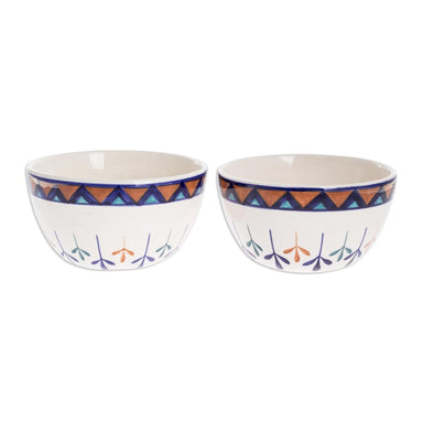 Novica Antigua Breeze Ceramic Soup Bowls (pair) - By Novica