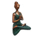 Novica Asana Pose In Green Cement Statuette - By Novica