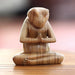 Novica Asana Pose Yoga Frog Wood Sculpture - By Novica
