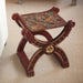 Novica Baroque Peru Tooled Leather And Wood Stool - By Novica