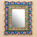 Novica Beautiful Arrangement Reverse-painted Glass Wall Mirror - By Novica