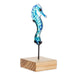 Novica Blue Seahorse Art Glass Sculpture - By Novica