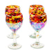 Novica Bright Confetti Handblown Recycled Glass Wine Glasses (set Of 4) - By Novica