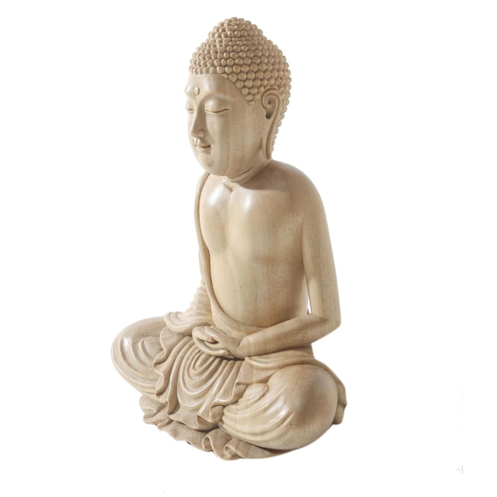 Novica Buddha Affirms Wood Sculpture - By Novica