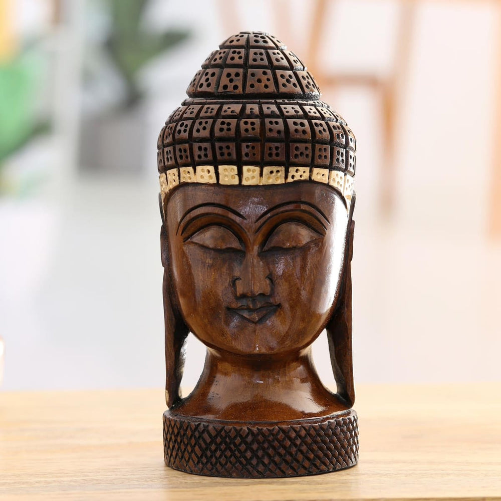 Novica Buddha Serenity Wood Figurine - By Novica