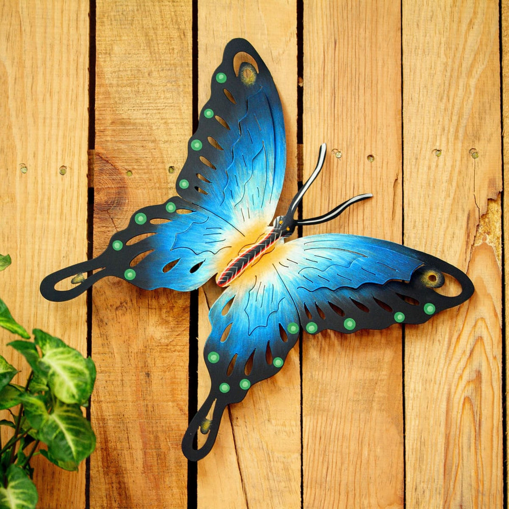 Novica Butterfly Harmony Steel Wall Art - By Novica