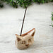 Novica Owl Cat Ceramic Incense Holder - By Novica