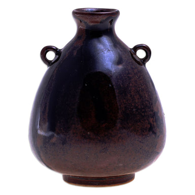 Novica Chiang Mai Rustic Ceramic Bud Vase - By Novica