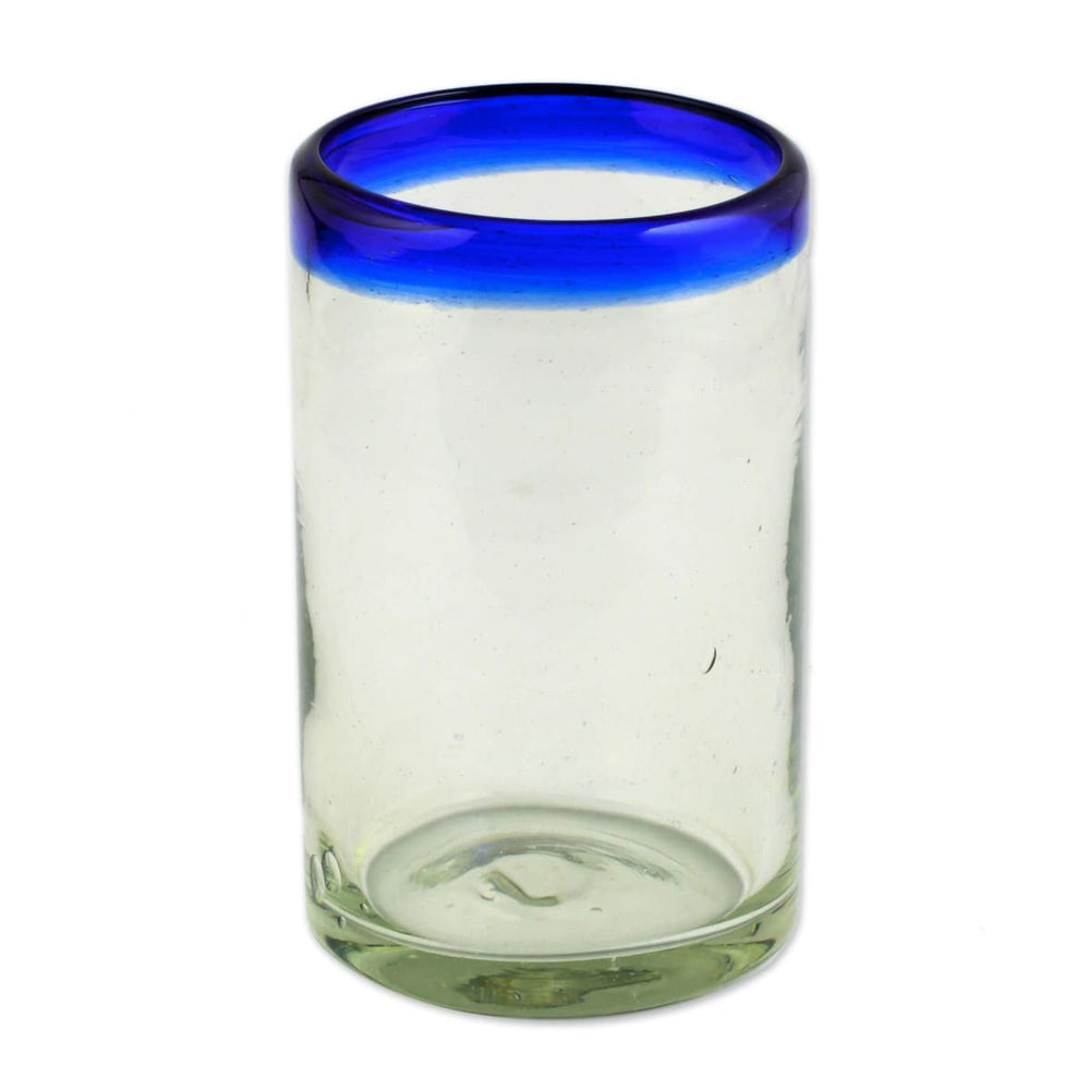 Novica Cobalt Classics Blown Glass Juice Glasses (set Of 6) - By Novica