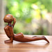 Novica Cobra Yoga Pose Wood Statuette - By Novica