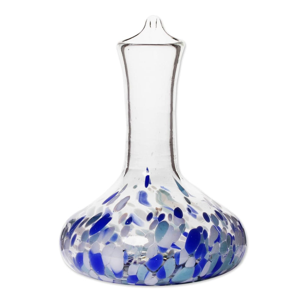 Novica Cool Water Handblown Glass Decanter - By Novica