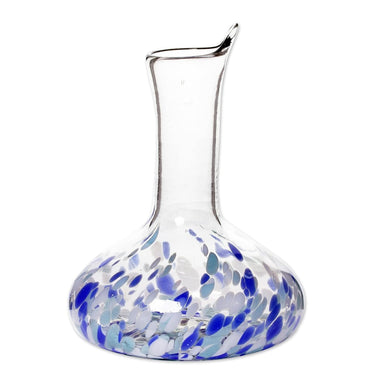 Novica Cool Water Handblown Glass Decanter - By Novica
