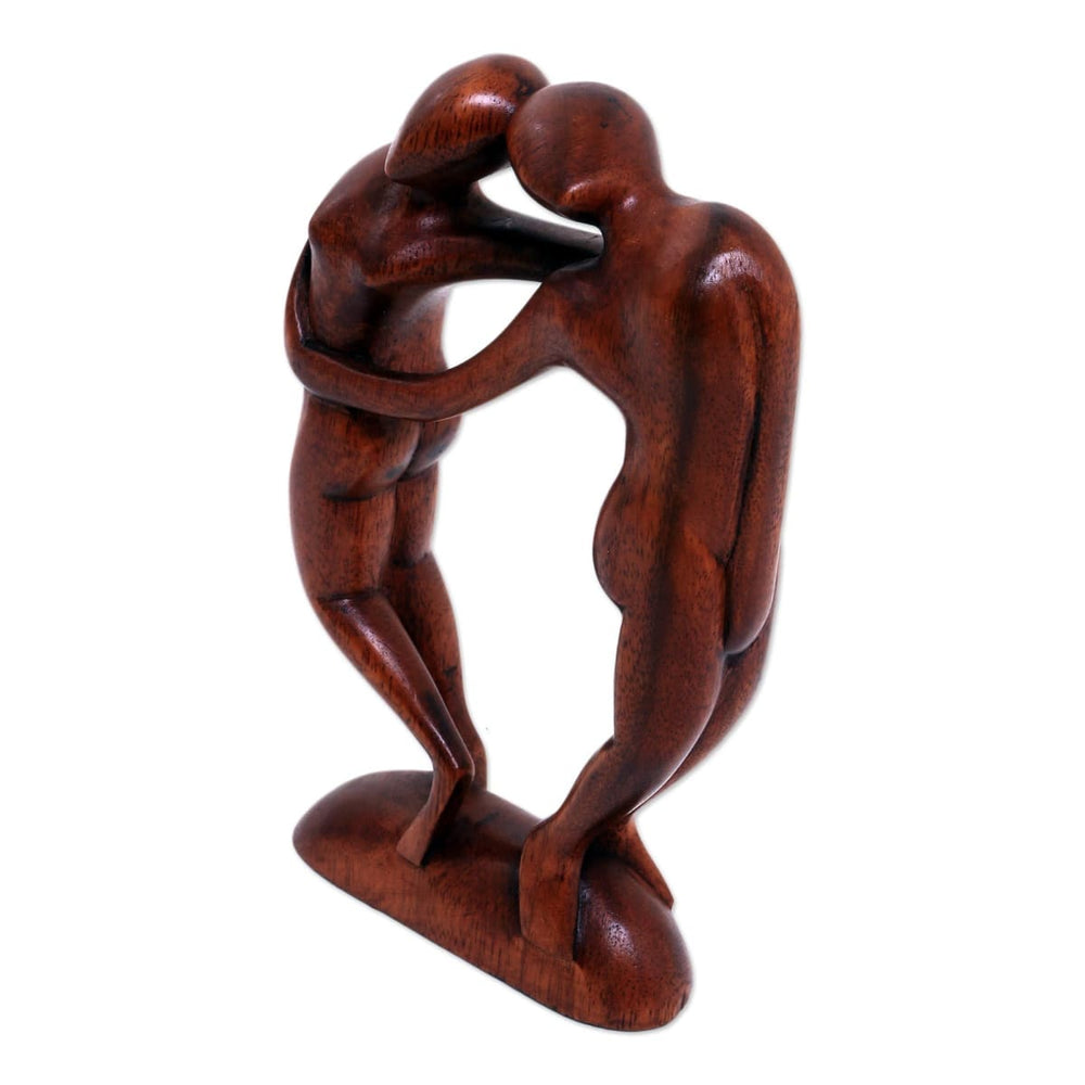 Novica Couple In Love Wood Sculpture - By Novica
