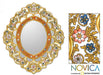 Novica Dance Of The Flowers Reverse Painted Glass Mirror - By Novica