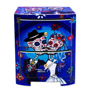 Novica Deadly Couple Decoupage Jewelry Chest - By Novica