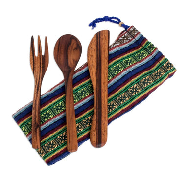 Novica Dining Out Wood Flatware Set (3 Pieces) - By Novica