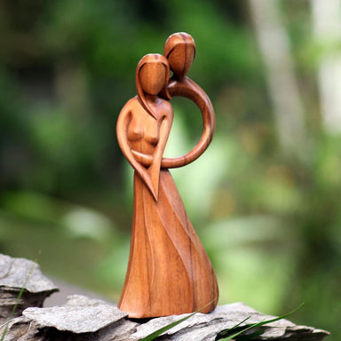 Novica Fairytale Wood Statuette - By Novica
