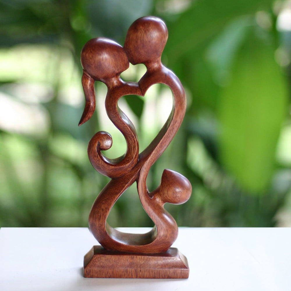 Novica Family Harmony Wood Sculpture - By Novica
