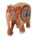 Novica Festive Elephant Wood Figurine - By Novica