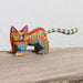 Novica Festive Cat Wood Alebrije Figurine - By Novica