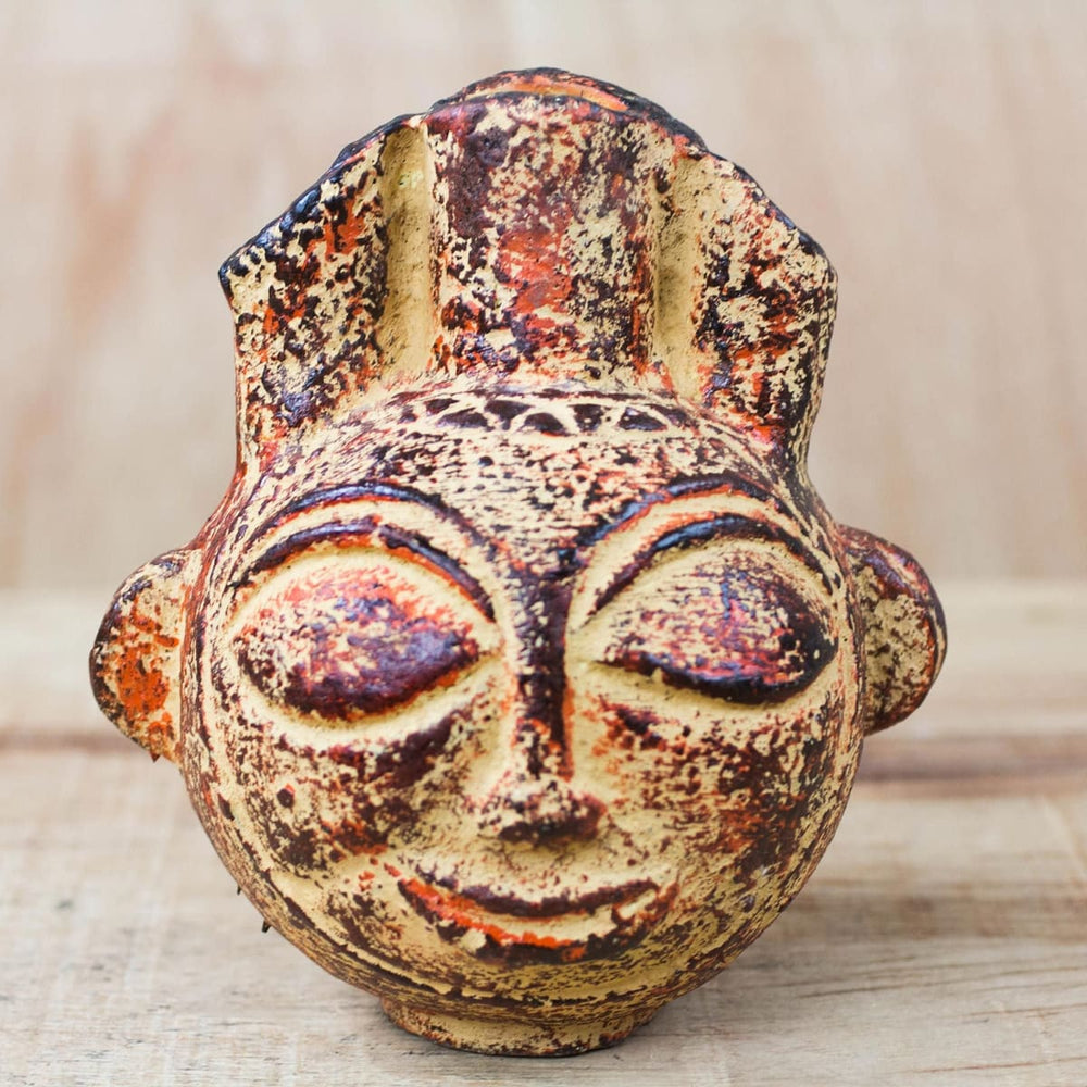 Novica Fiery Warrior Ceramic Vase - By Novica