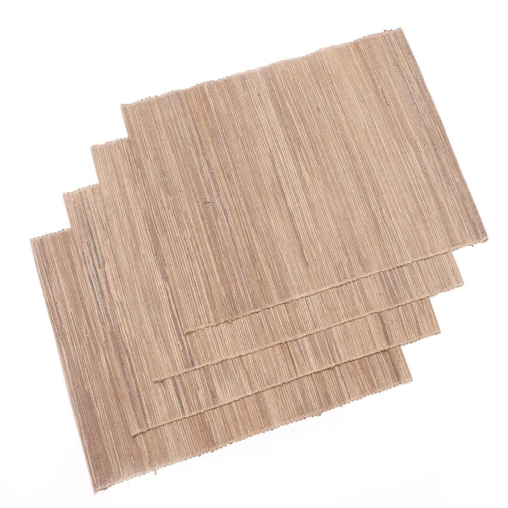 Novica Firewood Natural Fiber And Cotton Placemats (set Of 4) - By Novica