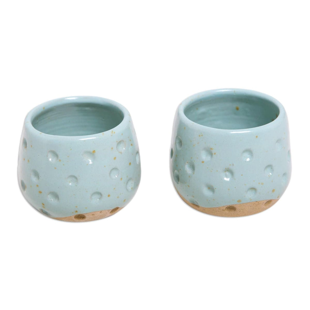 Novica First Snow Ceramic Teacups (pair) - By Novica