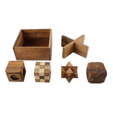 Novica Five Puzzles Wood (set Of 5) - By Novica