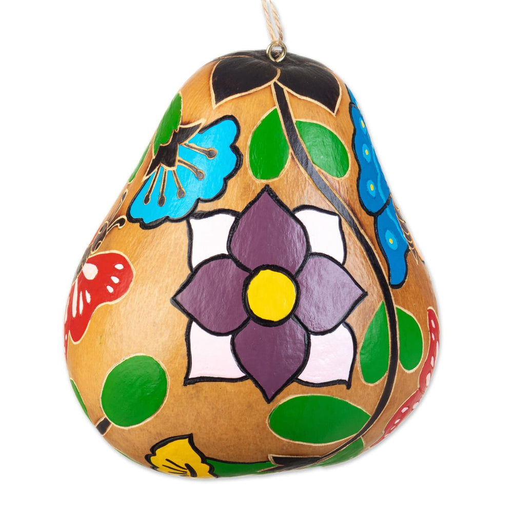 Novica Flight Of The Butterfly Dried Gourd Birdhouse - By Novica