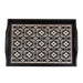 Novica Floral Muse Reverse Painted Glass Tray (17 Inch) - By Novica