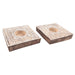 Novica Floral Trellis Wood Tealight Candle Holders (pair) - By Novica