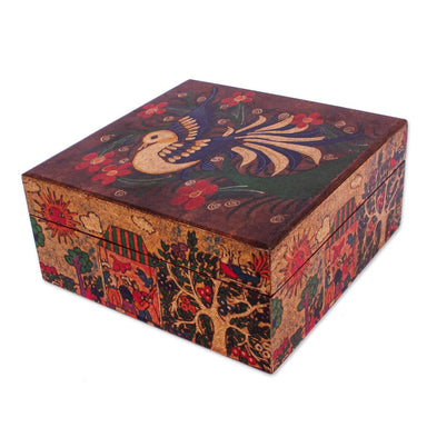Novica Folk Art Dove Decoupage Wood Jewelry Box - By Novica
