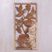 Novica Graced By Roses Wood Relief Panel - By Novica