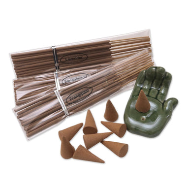 Novica Green Palm Aromatherapy Gift Set - By Novica