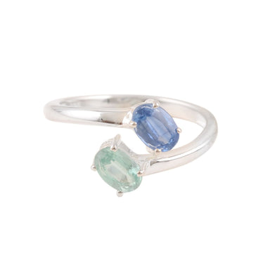 Novica Handmade Blue And Green Focus Kyanite Wrap Ring - By Novica