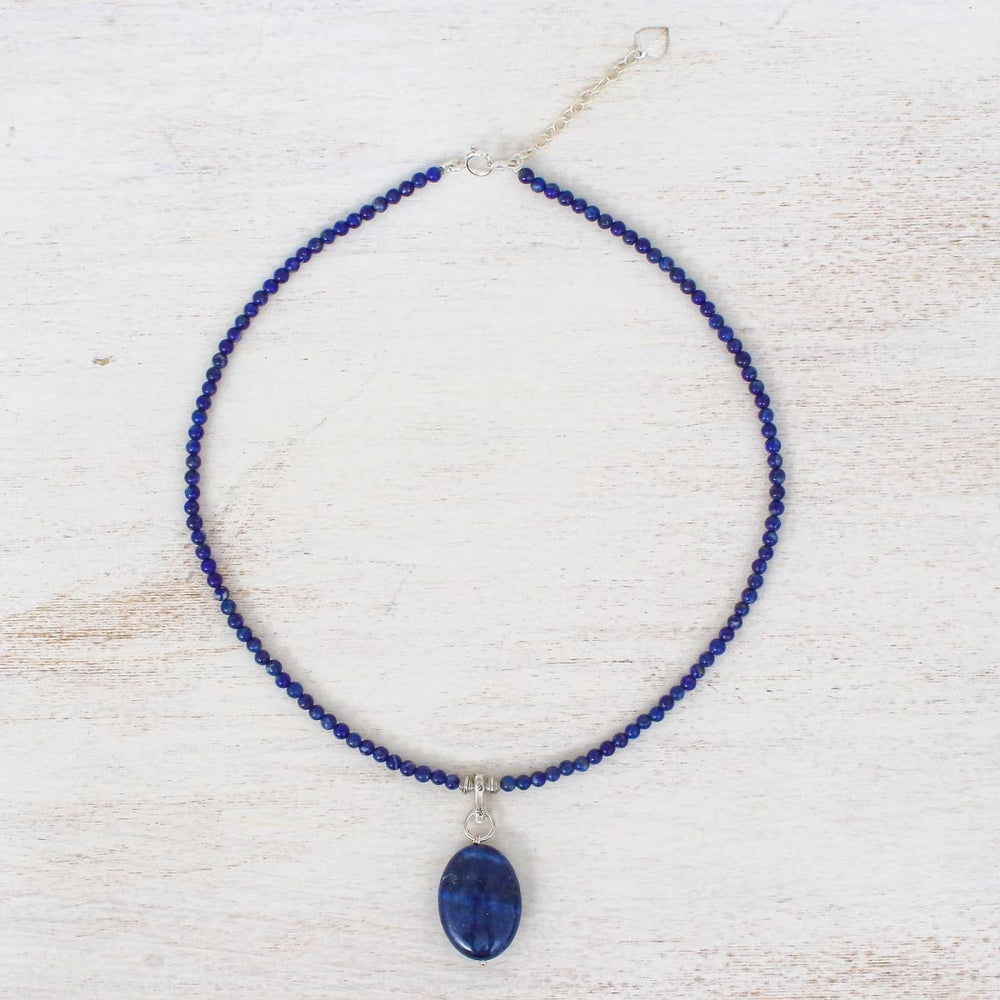 Novica Handmade Blue Lady Lapis Lazuli Pendant Necklace - By Novica