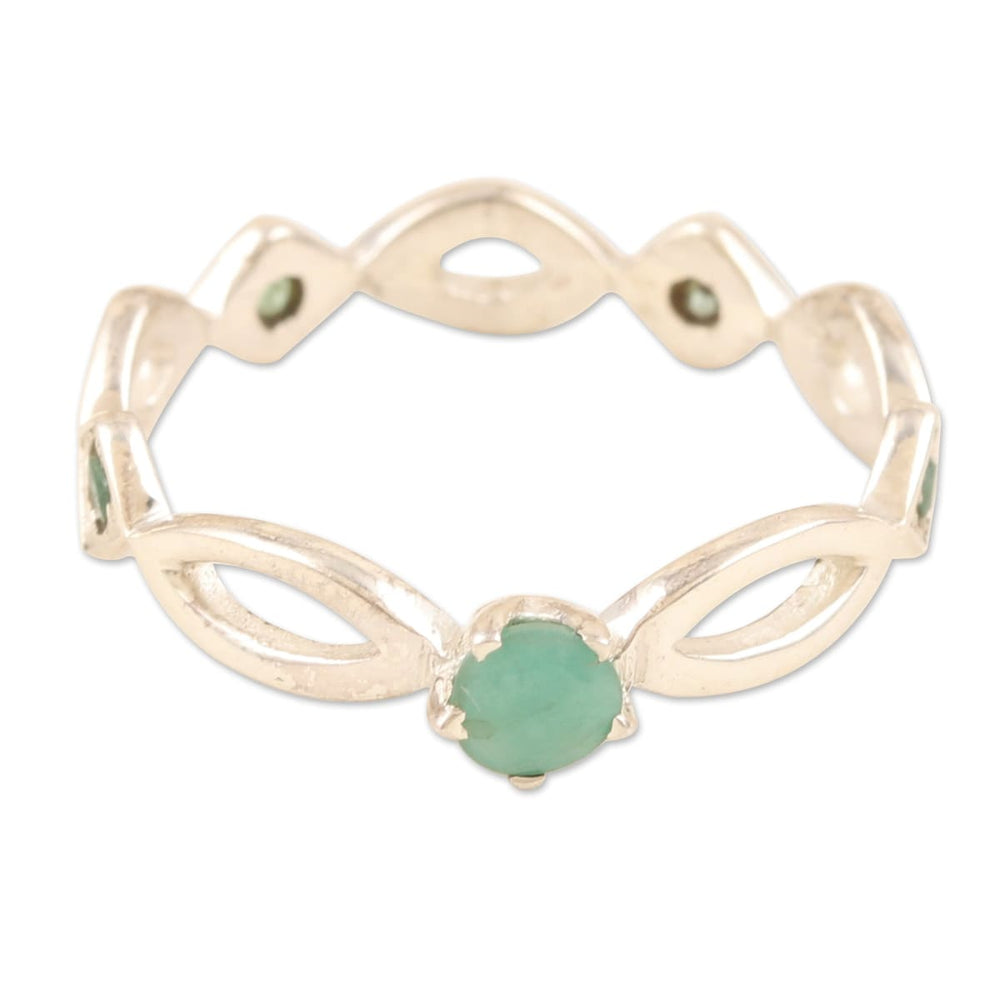 Novica Handmade Emerald Princess Band Ring - By Novica