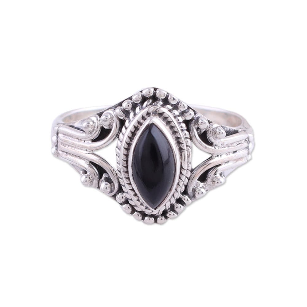Novica Handmade Midnight Luxury Onyx Single-stone Ring - By Novica