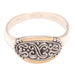 Novica Handmade Noble Tradition Gold-accented Cocktail Ring - By Novica