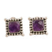 Novica Handmade Picture Perfect In Purple Amethyst Stud Earrings - By Novica