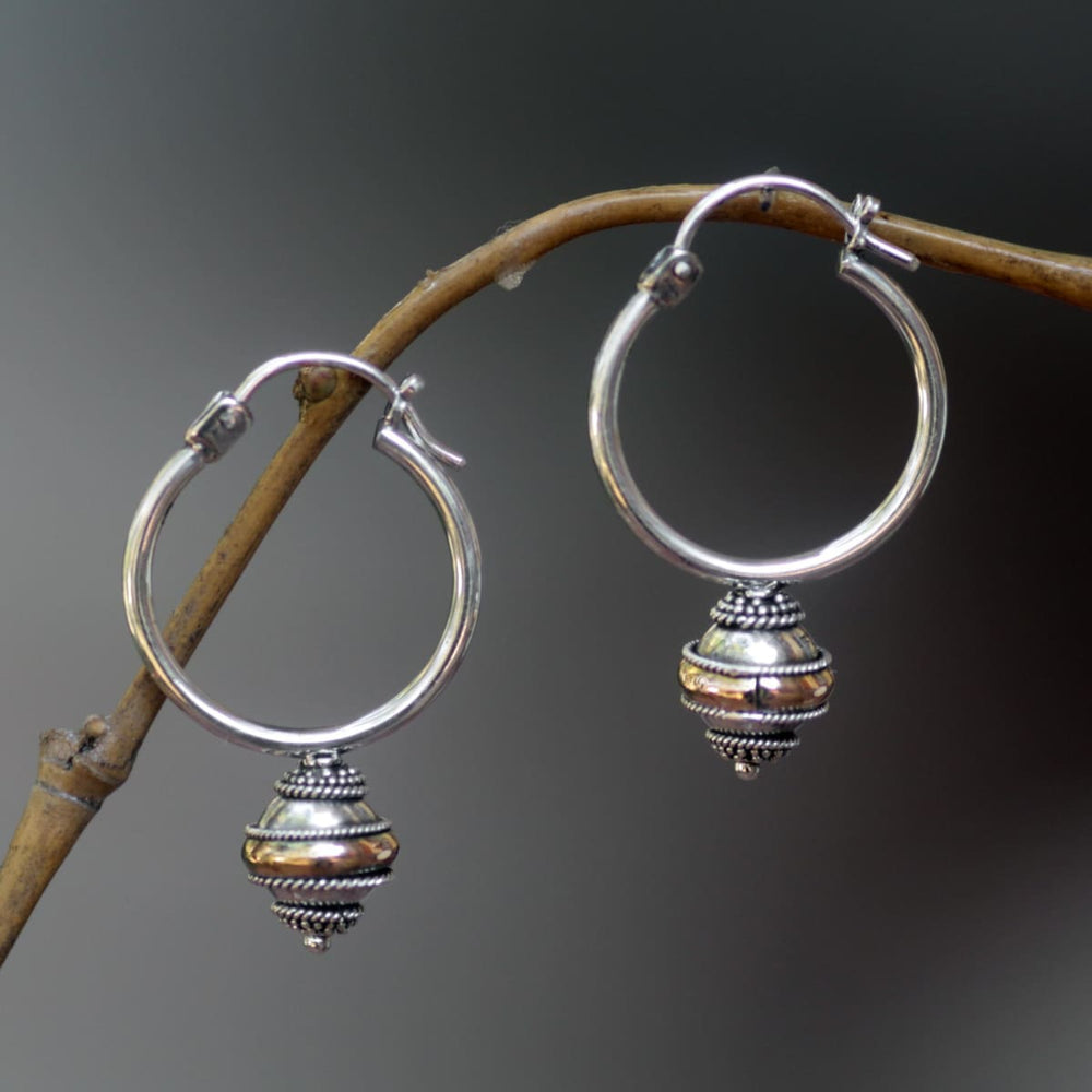 Novica Handmade Reminisce Gold Accent Hoop Earrings - By Novica